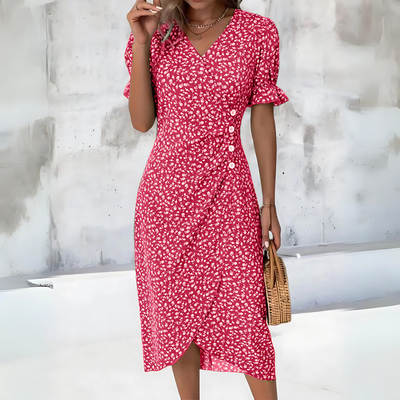 Diana – Letnia Sukienka z Kopertowym Fasonem