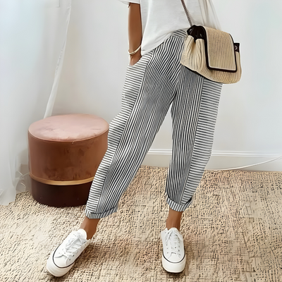 Anna – Wygodne i stylowe spodnie w paski