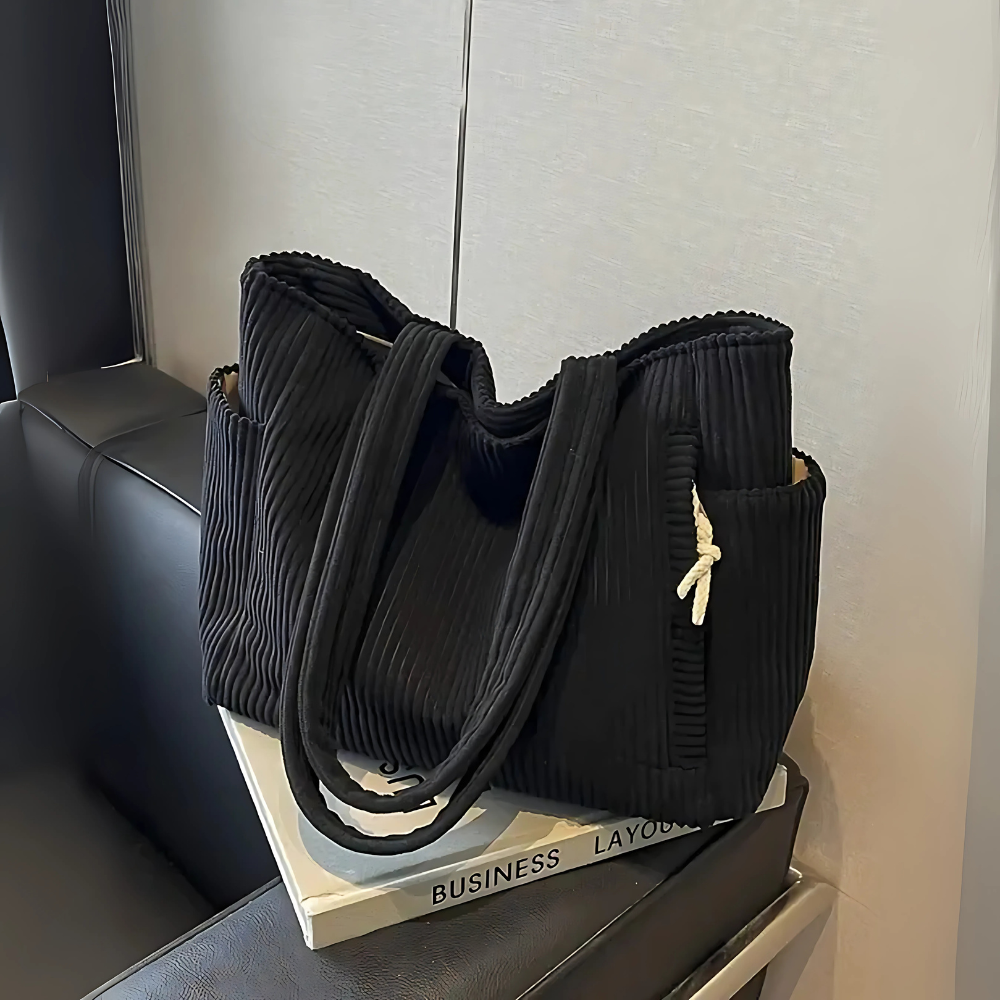 Aniela – Prążkowana Torba na Ramię