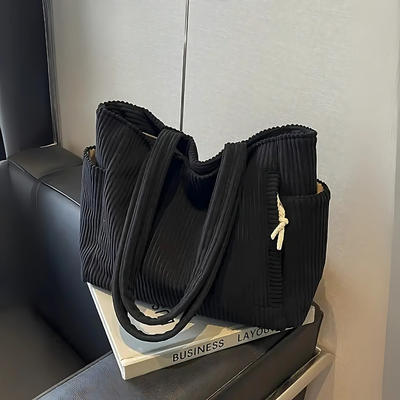 Aniela – Prążkowana Torba na Ramię