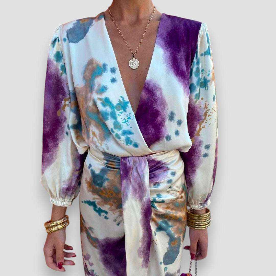 Patrycja – Sukienka z luksusowym nadrukiem