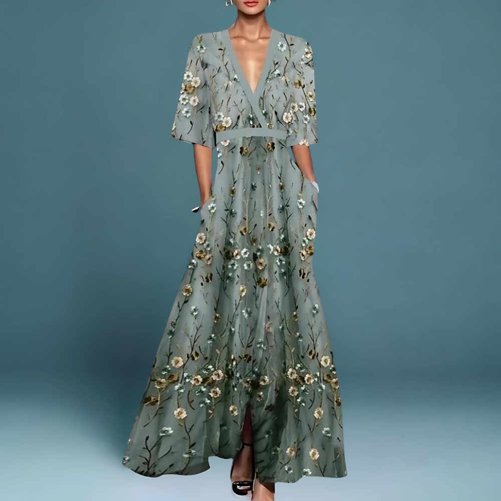 Elżbieta – Kwiatowa sukienka maxi