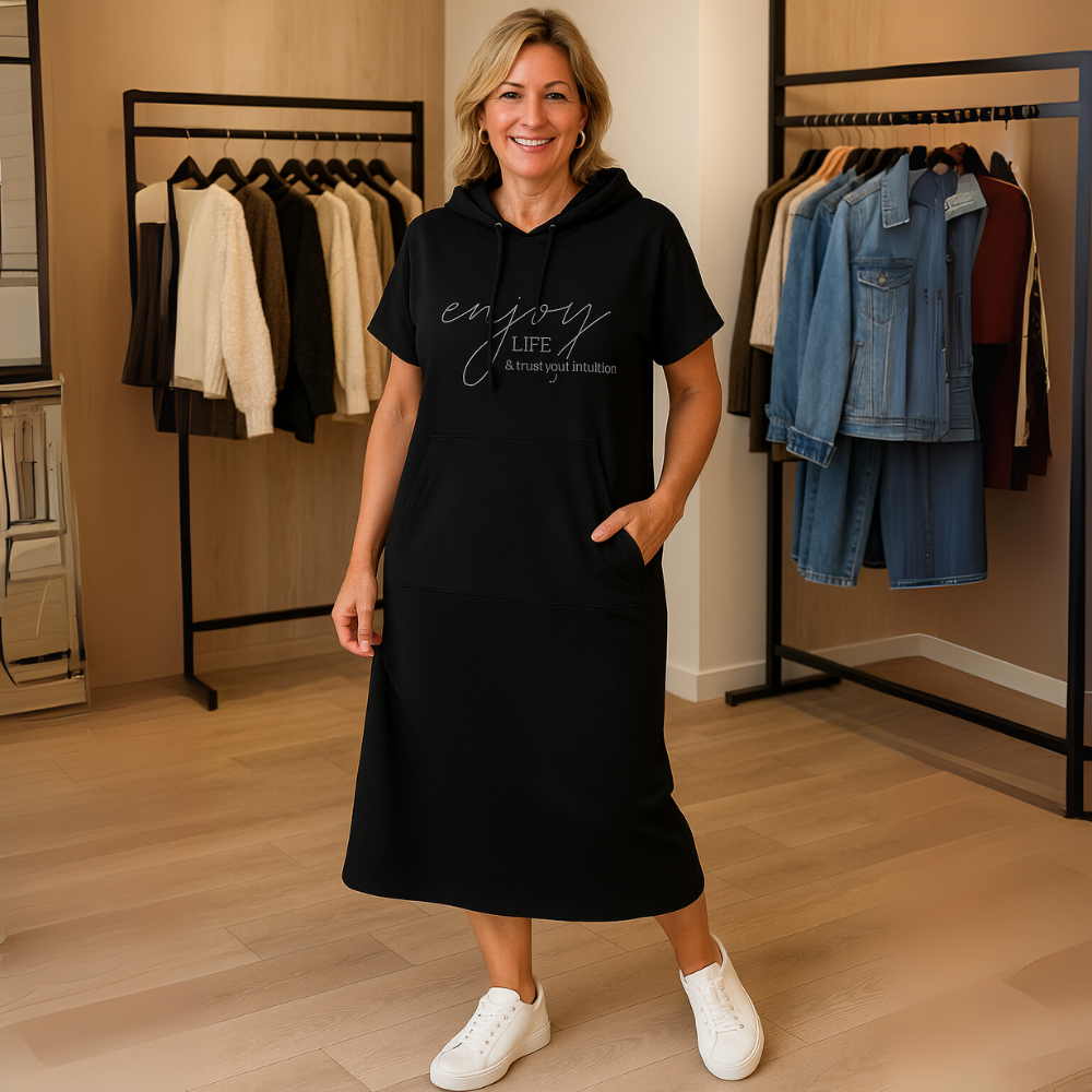 Natasza – Casualowa Sukienka z Kapturem