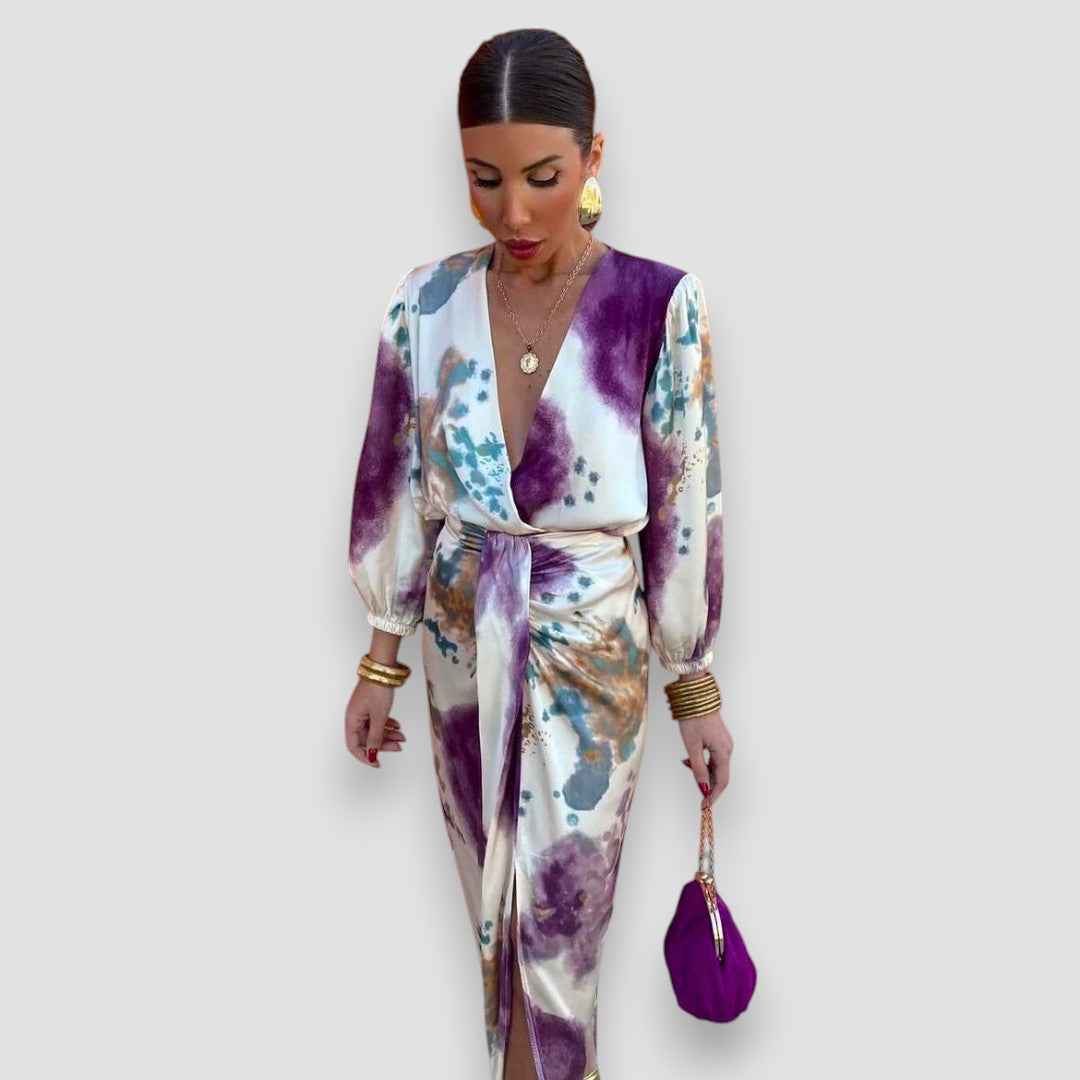 Patrycja – Sukienka z luksusowym nadrukiem