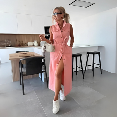 Kaja – Sukienka maxi w stylu denim