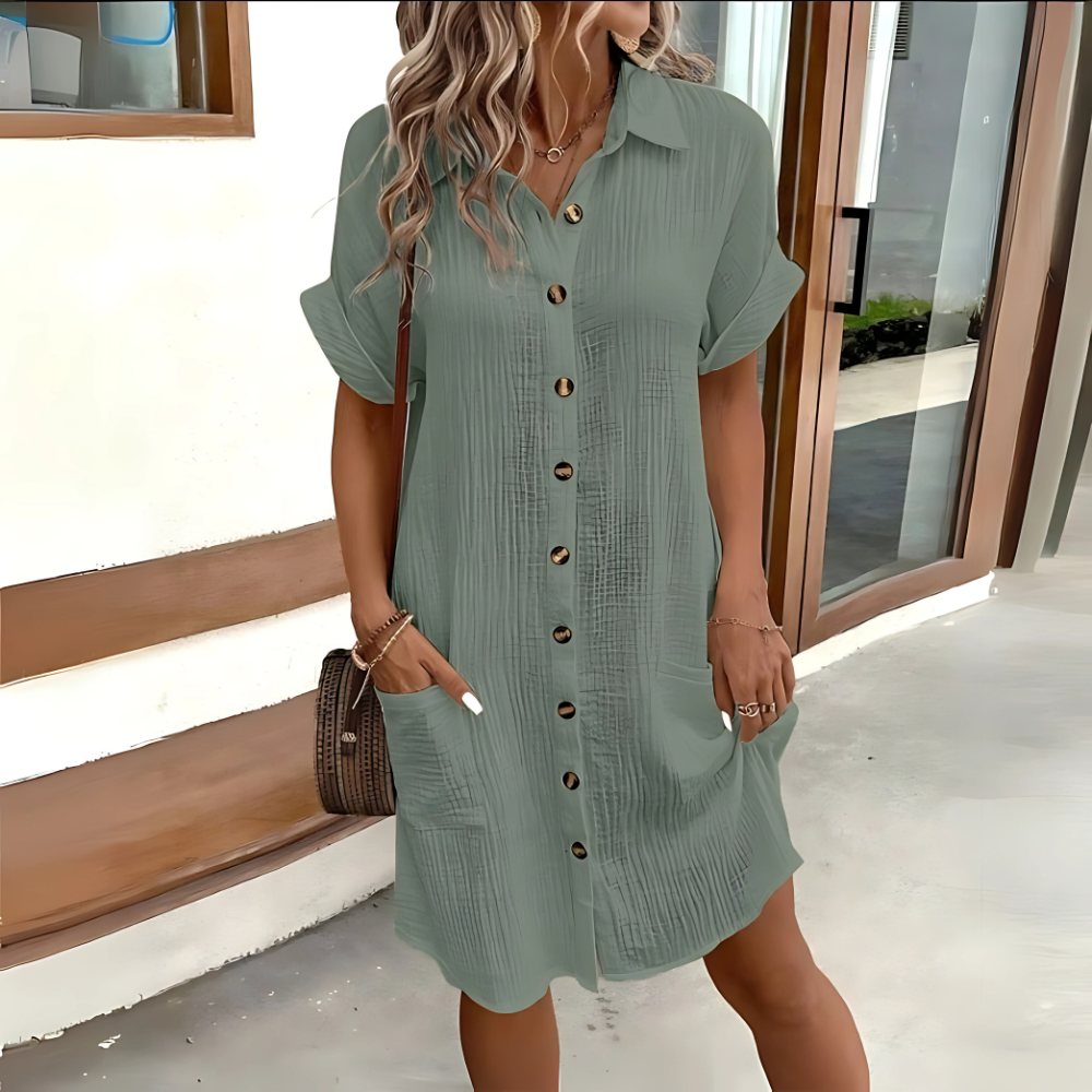 Jagna – Przewiewna koszulowa sukienka