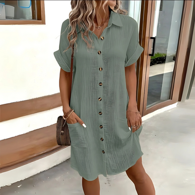 Jagna – Przewiewna koszulowa sukienka