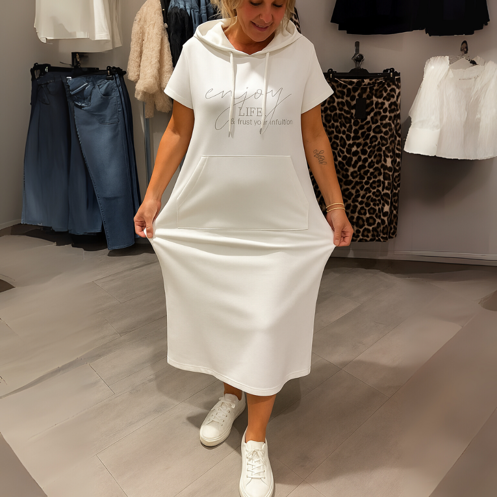 Natasza – Casualowa Sukienka z Kapturem