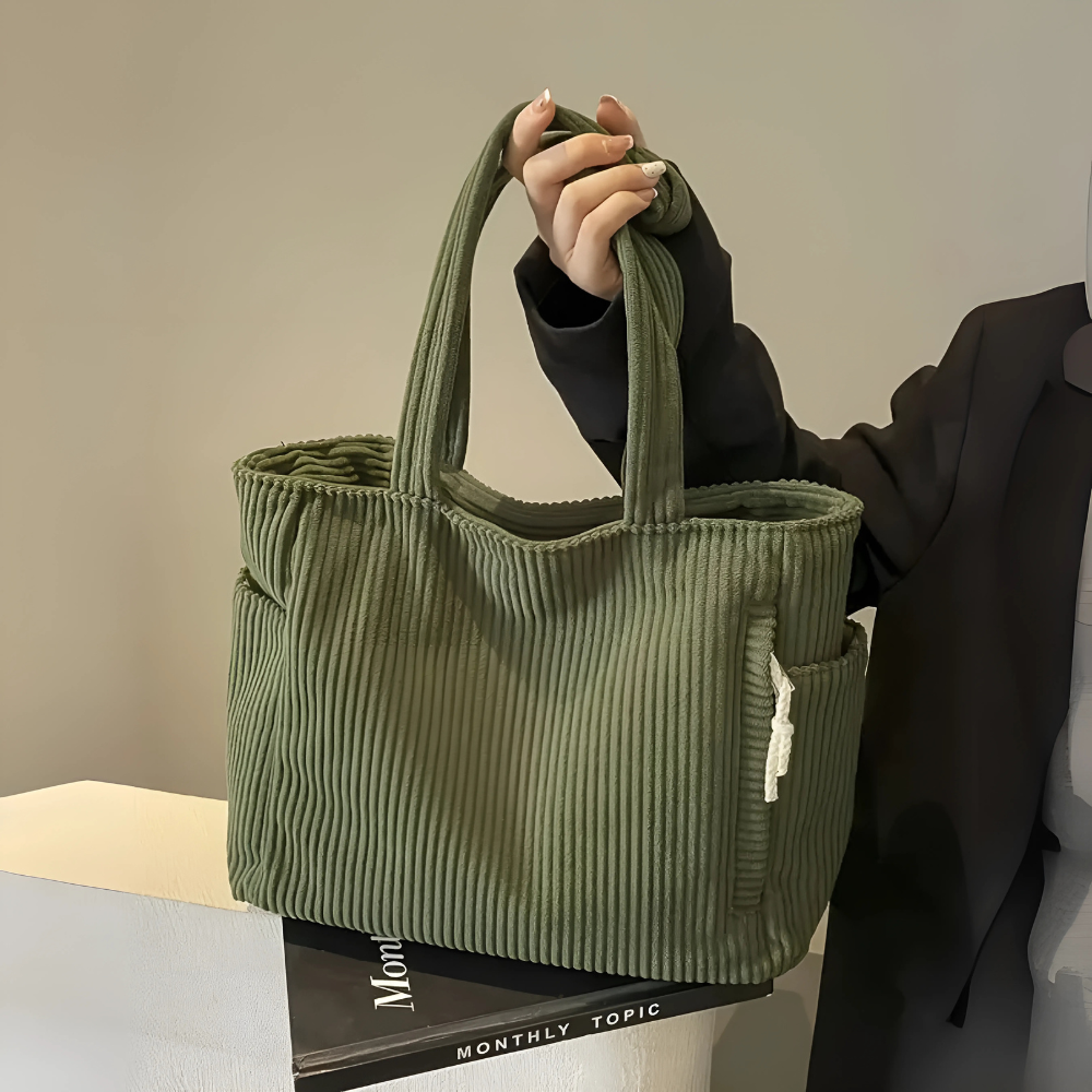 Aniela – Prążkowana Torba na Ramię