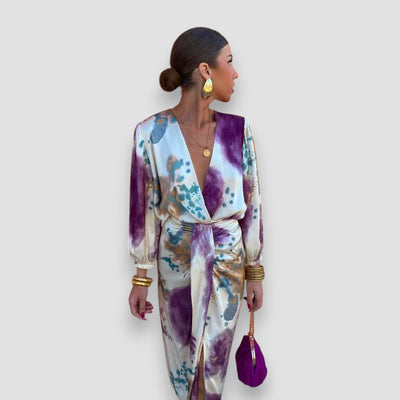 Patrycja – Sukienka z luksusowym nadrukiem