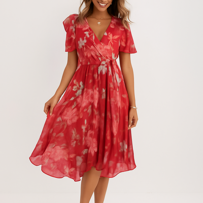 Magdalena – Płynna sukienka o świetlistej elegancji