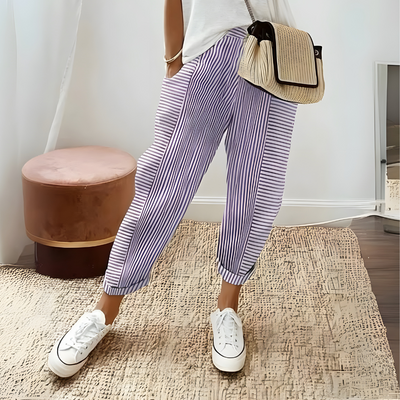 Anna – Wygodne i stylowe spodnie w paski