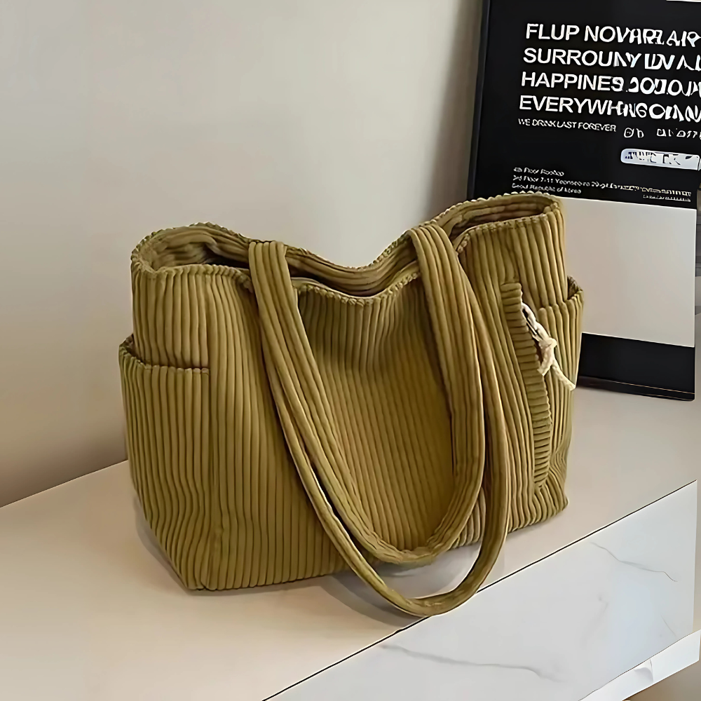 Aniela – Prążkowana Torba na Ramię