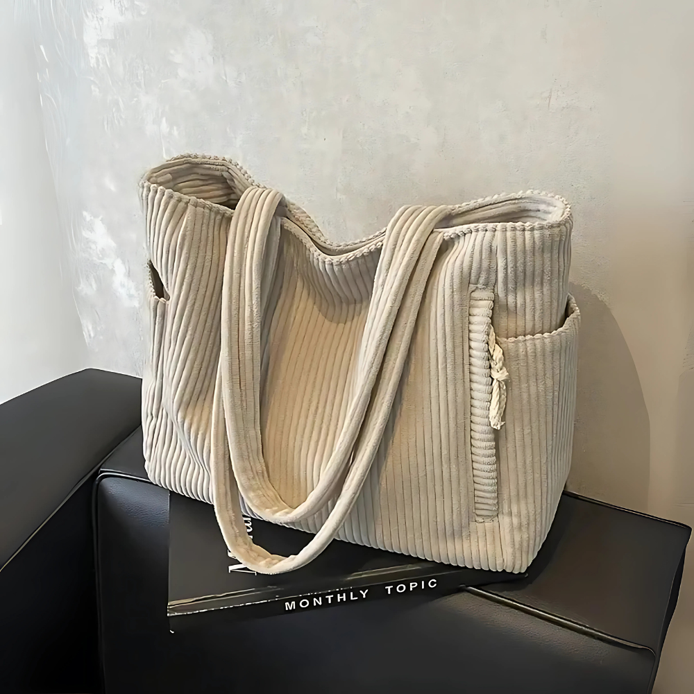 Aniela – Prążkowana Torba na Ramię