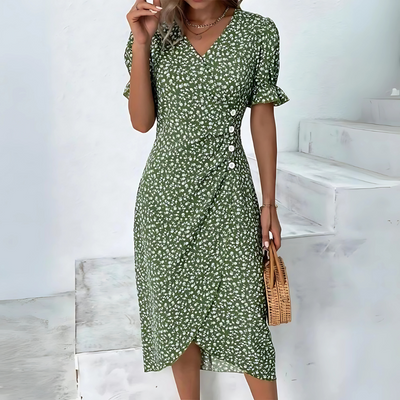 Diana – Letnia Sukienka z Kopertowym Fasonem