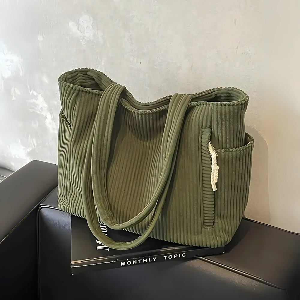 Aniela – Prążkowana Torba na Ramię