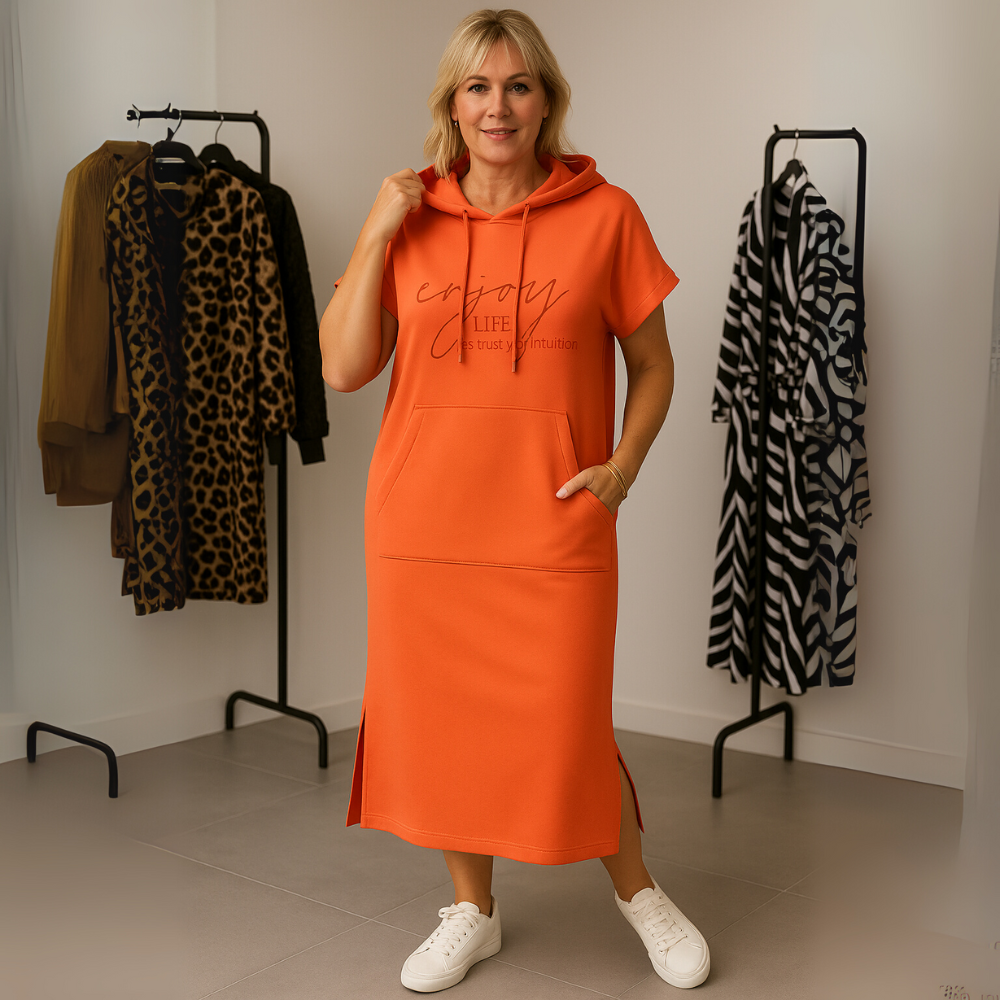 Natasza – Casualowa Sukienka z Kapturem