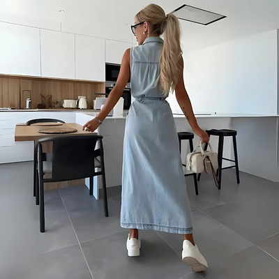 Kaja – Sukienka maxi w stylu denim