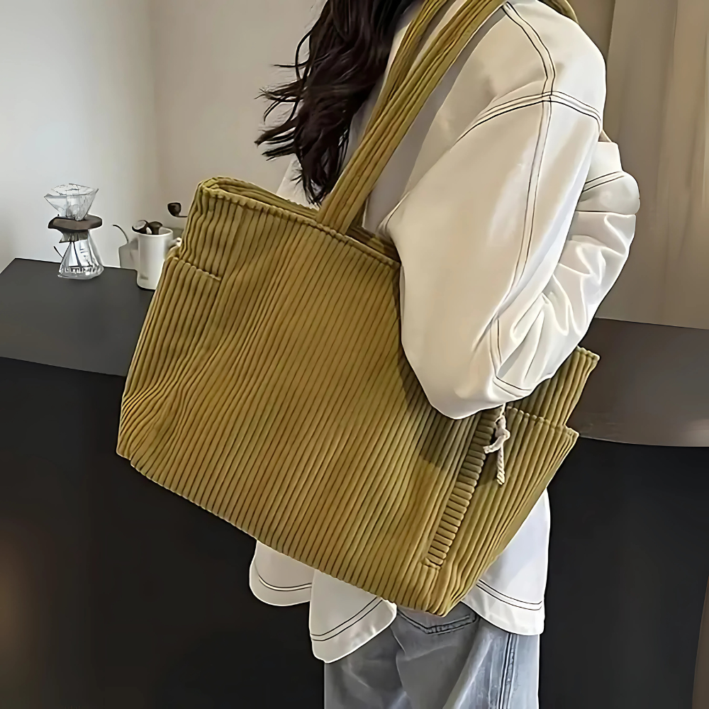 Aniela – Prążkowana Torba na Ramię