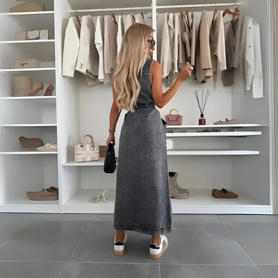 Kaja – Sukienka maxi w stylu denim