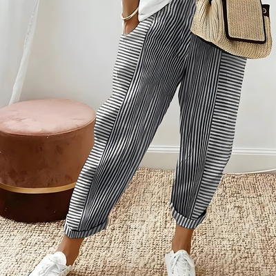 Anna – Wygodne i stylowe spodnie w paski